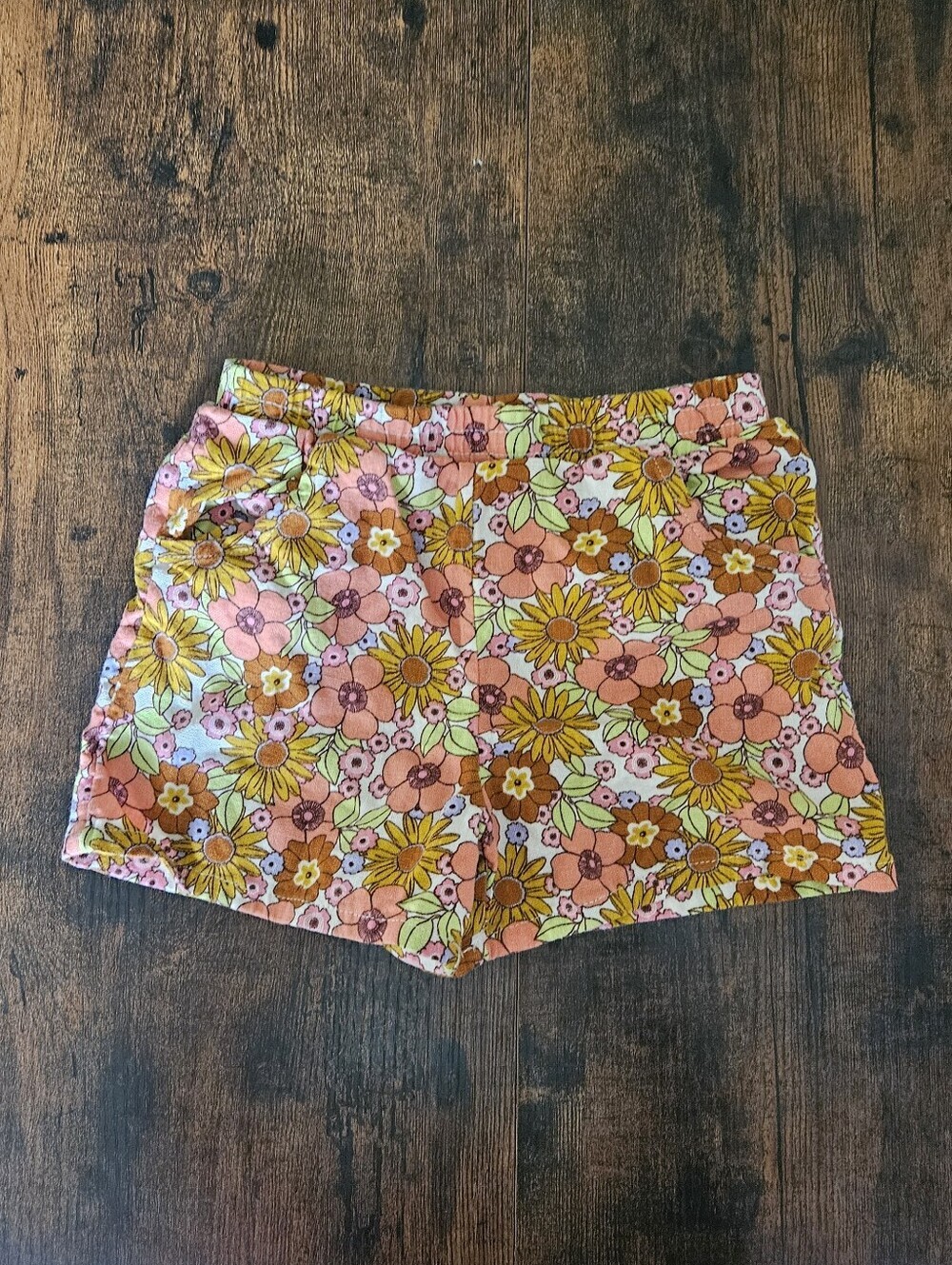 Wonder Nation Floral Shorts — Pink & Yellow Size 3T